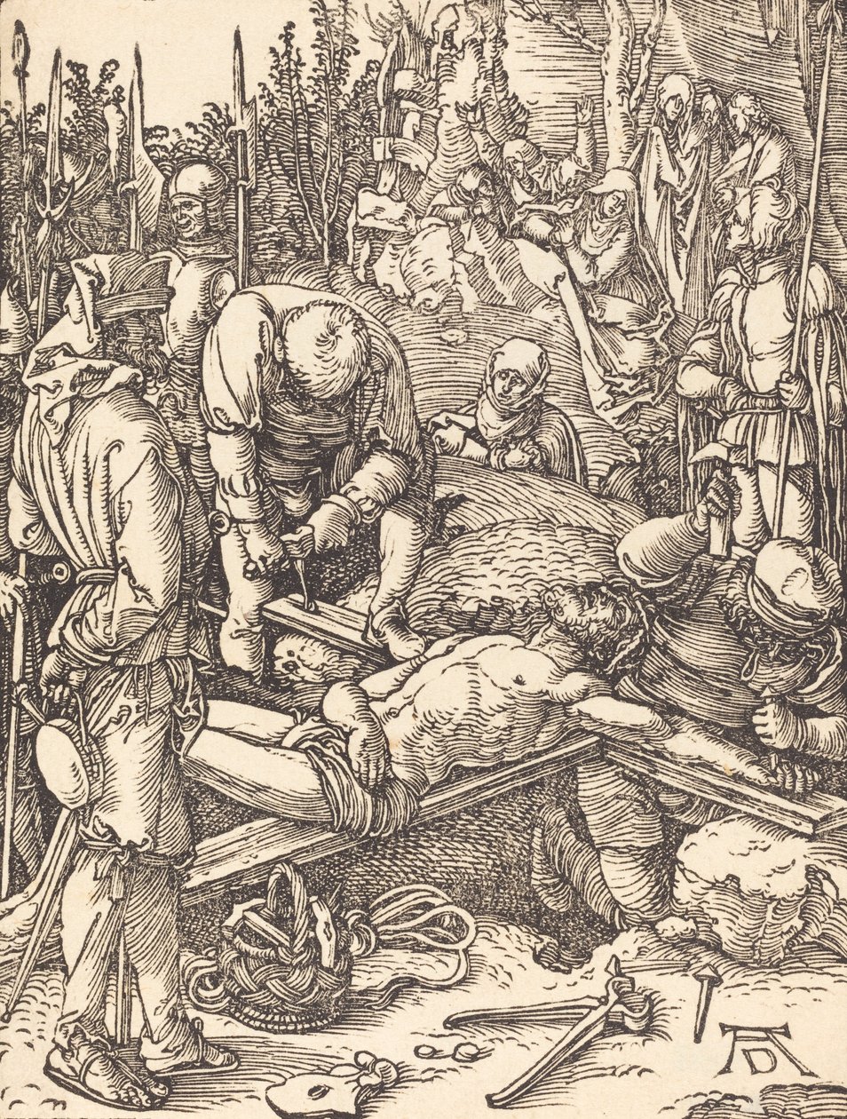 Christus aan het kruis genageld door Albrecht Dürer
