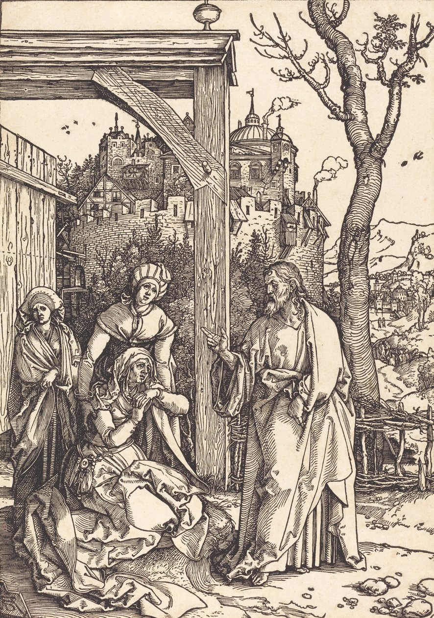 Christus neemt afscheid van zijn moeder, c. 1504-1505 door Albrecht Dürer