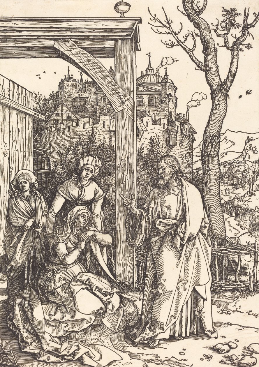 Christus Neemt Afscheid van Zijn Moeder, ca. 1504-1505 door Albrecht Dürer