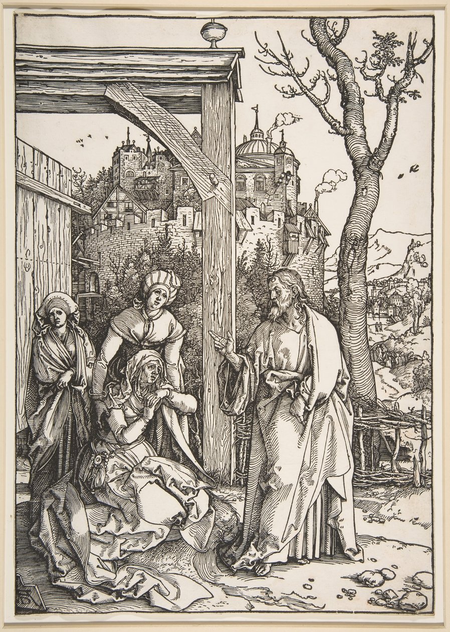 Christus Neemt Afscheid van Zijn Moeder, uit Het Leven van de Maagd, ca. 1504 door Albrecht Dürer