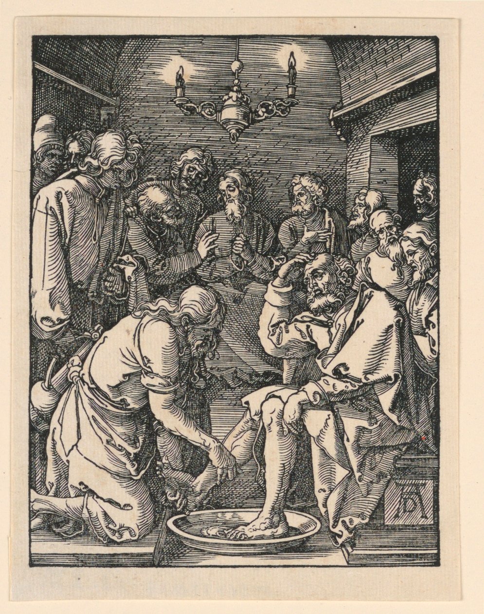 Christus Wast de Voeten, uit De Kleine Passie Serie door Albrecht Dürer