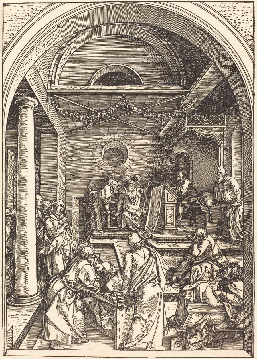 Christus onder de dokters door Albrecht Dürer