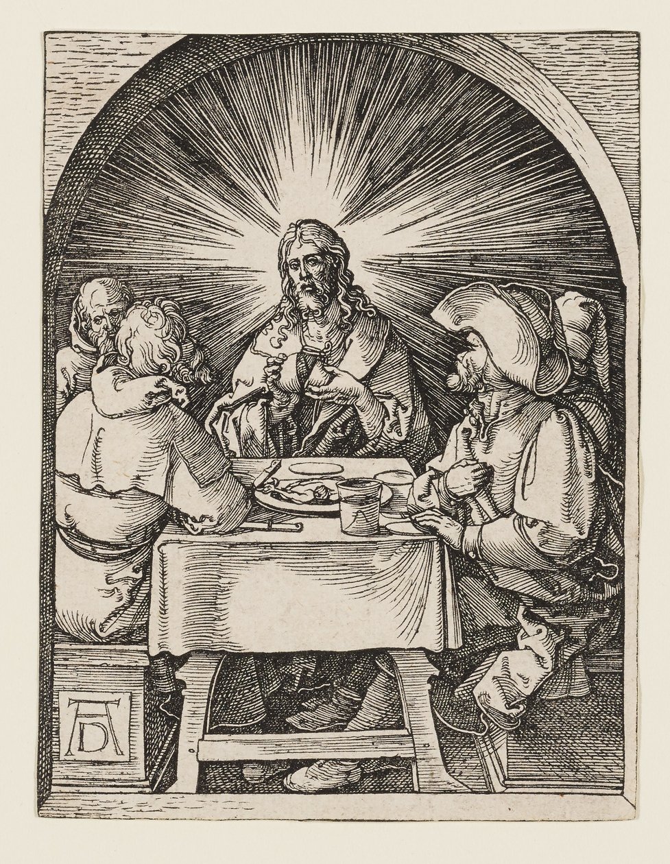 Christus in Emmaüs door Albrecht Dürer