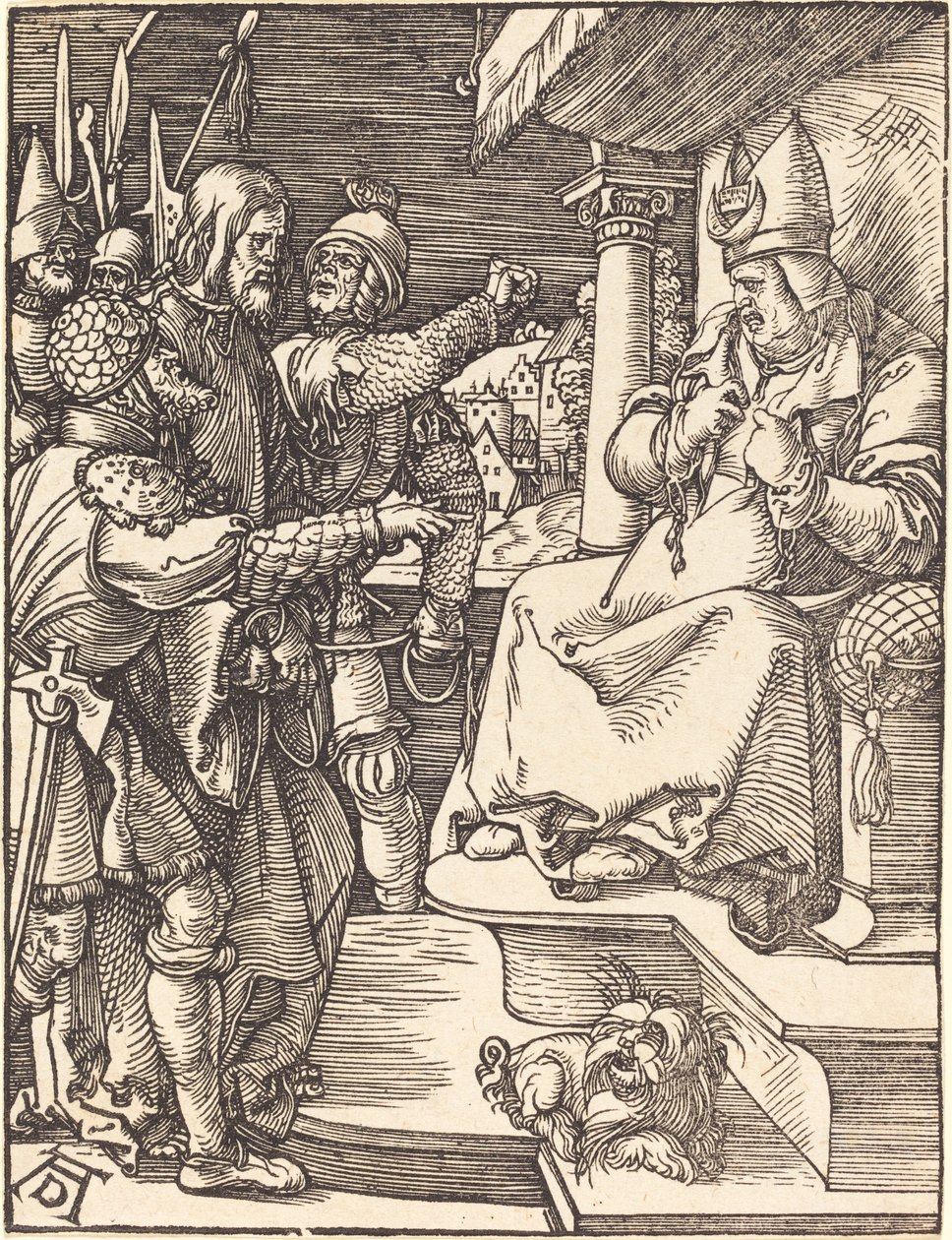 Christus voor Kajafas door Albrecht Dürer