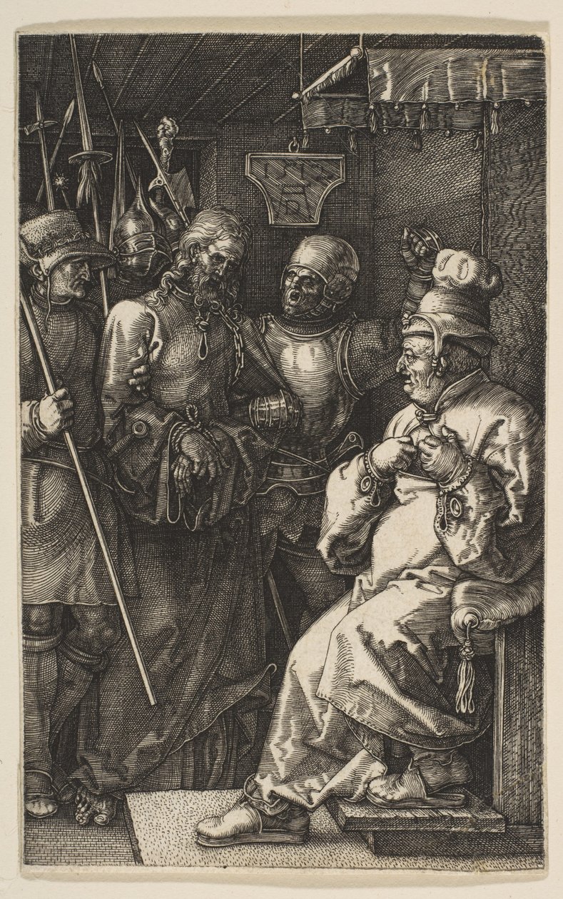 Christus voor Kajafas door Albrecht Dürer