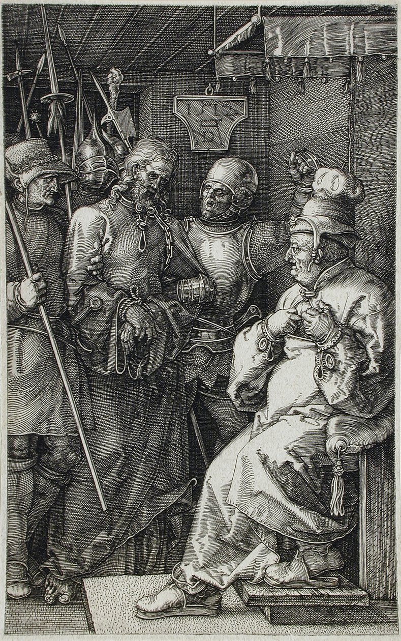 Christus voor Kajafas door Albrecht Dürer