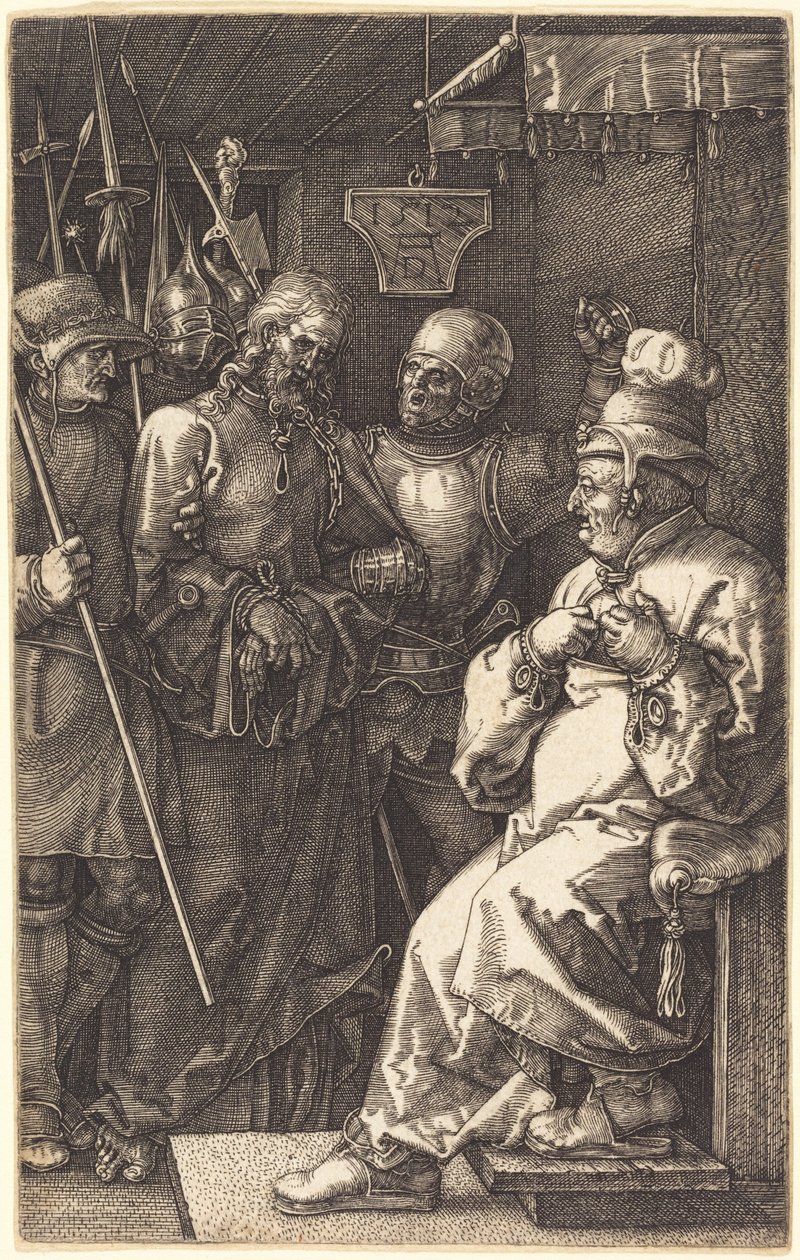 Christus voor Kajafas door Albrecht Dürer