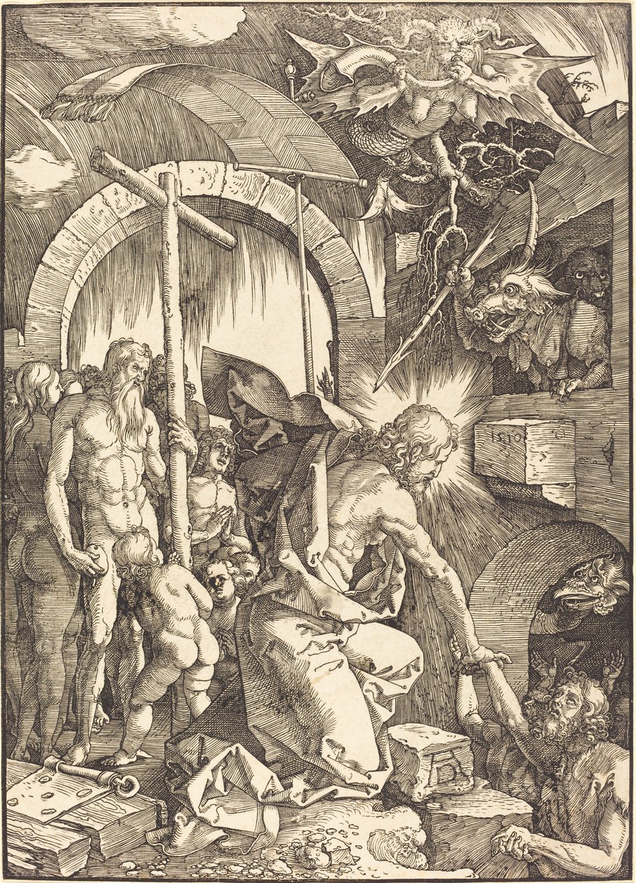 Christus in het voorgeborchte door Albrecht Dürer