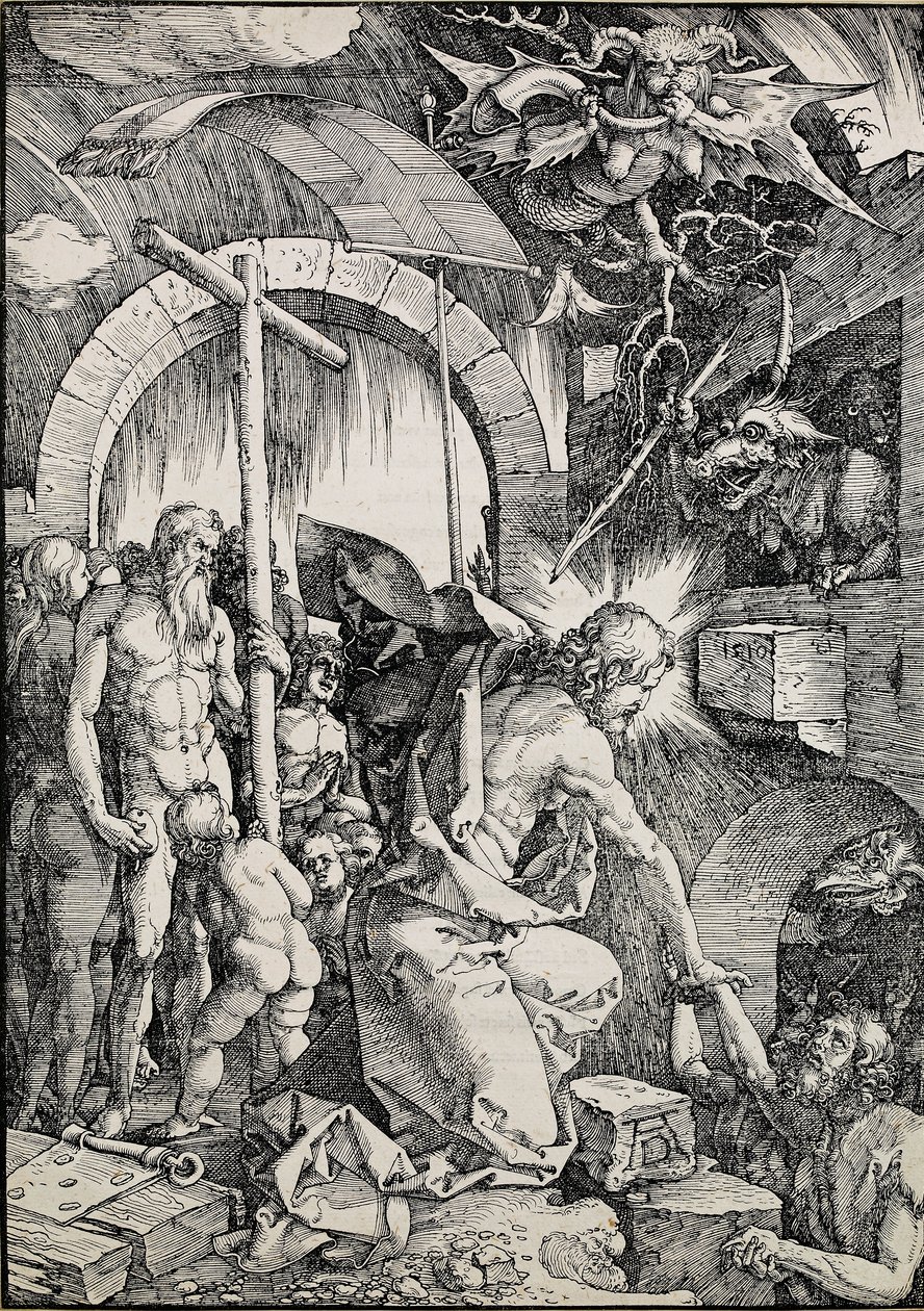 Christus in het Voorgeborchte, 1510 door Albrecht Dürer