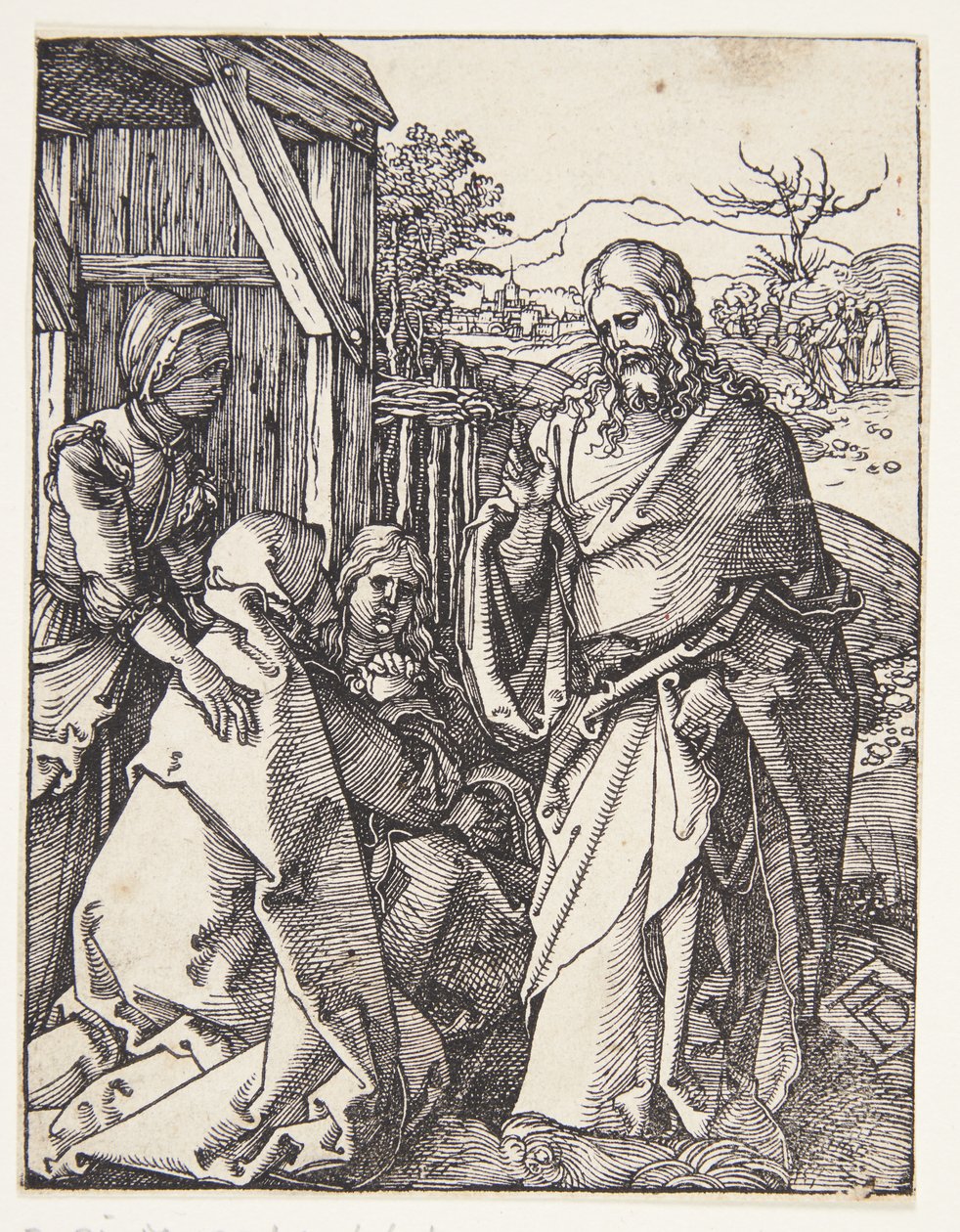 Christus neemt afscheid van zijn moeder door Albrecht Dürer