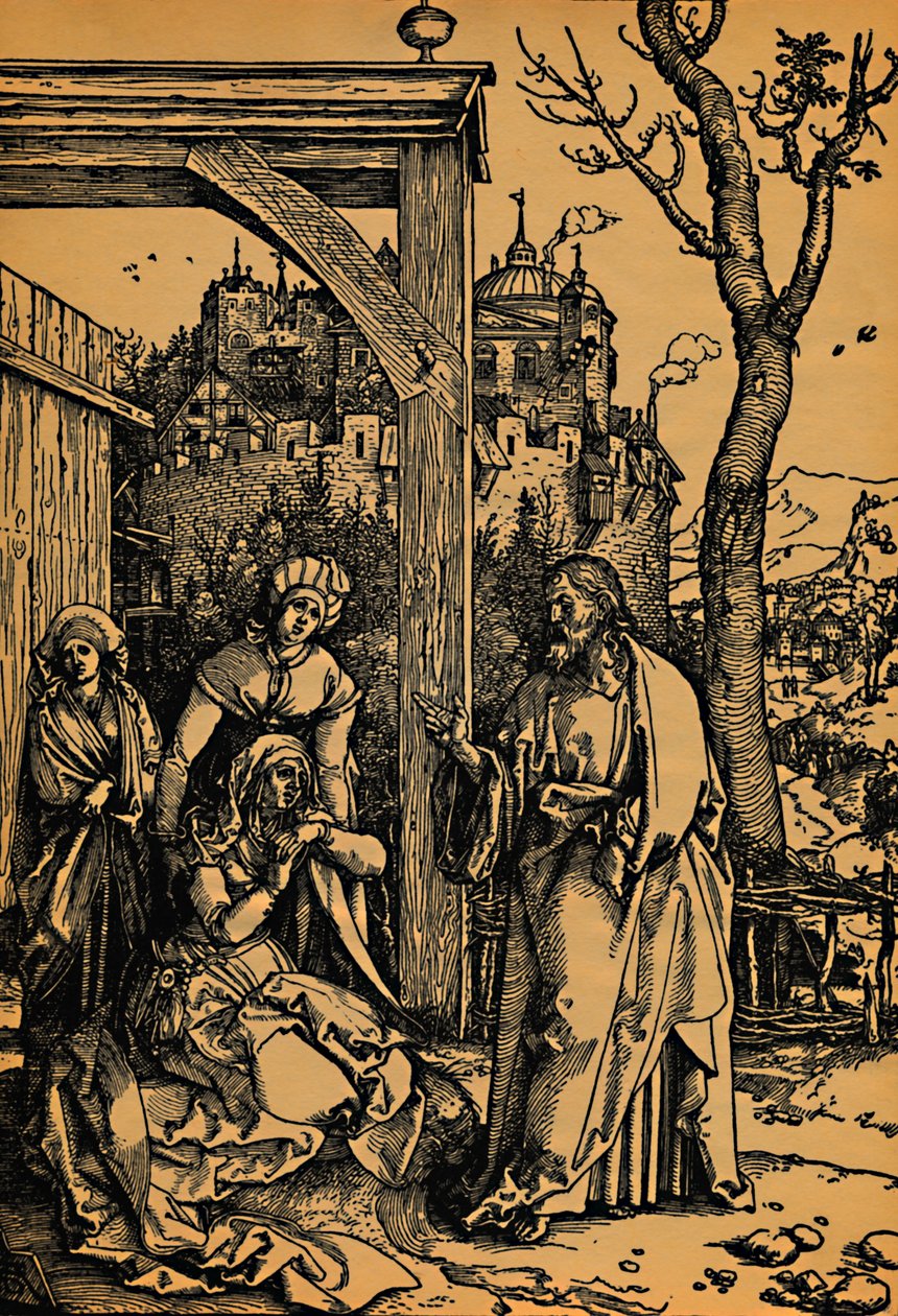 Christi Abschied von seiner Mutter, 1504-1505 door Albrecht Dürer