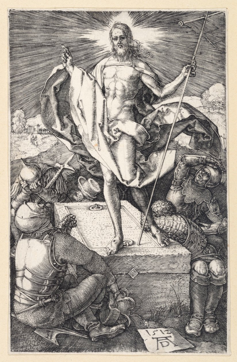 De verrijzenis van Christus (Gegraveerde Passie) door Albrecht Dürer