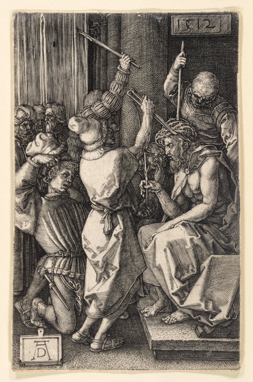 De doornenkroning van Christus (Gegraveerde Passie) door Albrecht Dürer