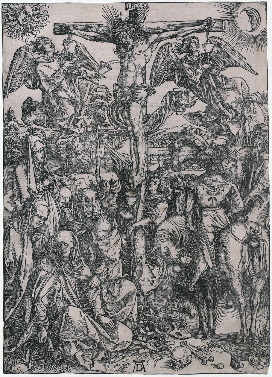 Christus aan het kruis, blad 8 uit de serie „De Grote Passie“ door Albrecht Dürer