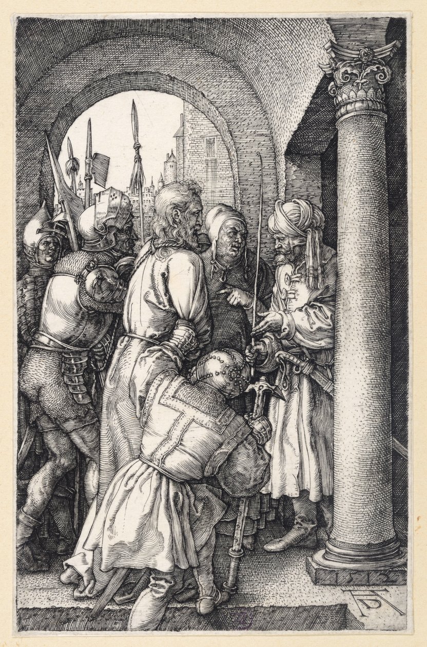 Christus voor Pilatus (Gegraveerde Passie) door Albrecht Dürer