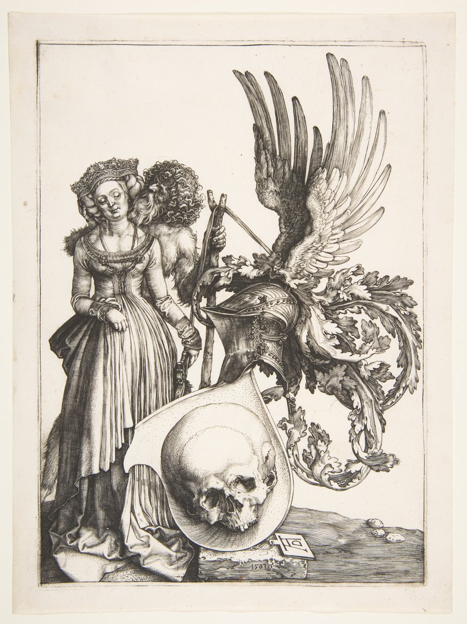 Wapen met een schedel door Albrecht Dürer