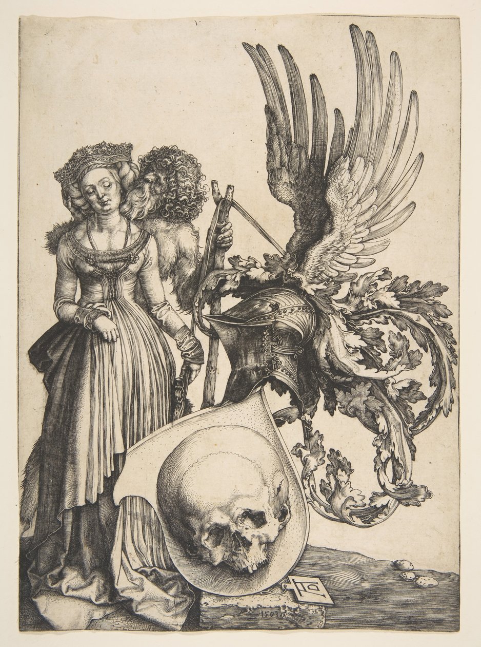 Wapen met een schedel door Albrecht Dürer