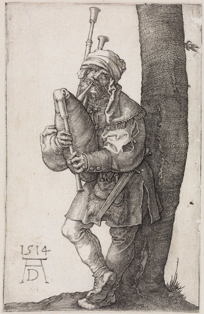 De doedelzakspeler door Albrecht Dürer