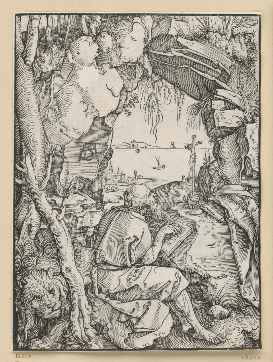 De heilige Hiëronymus in de rotgrot door Albrecht Dürer