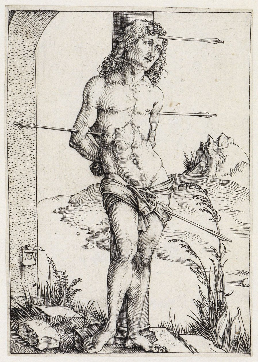 De heilige Sebastiaan aan de zuil door Albrecht Dürer