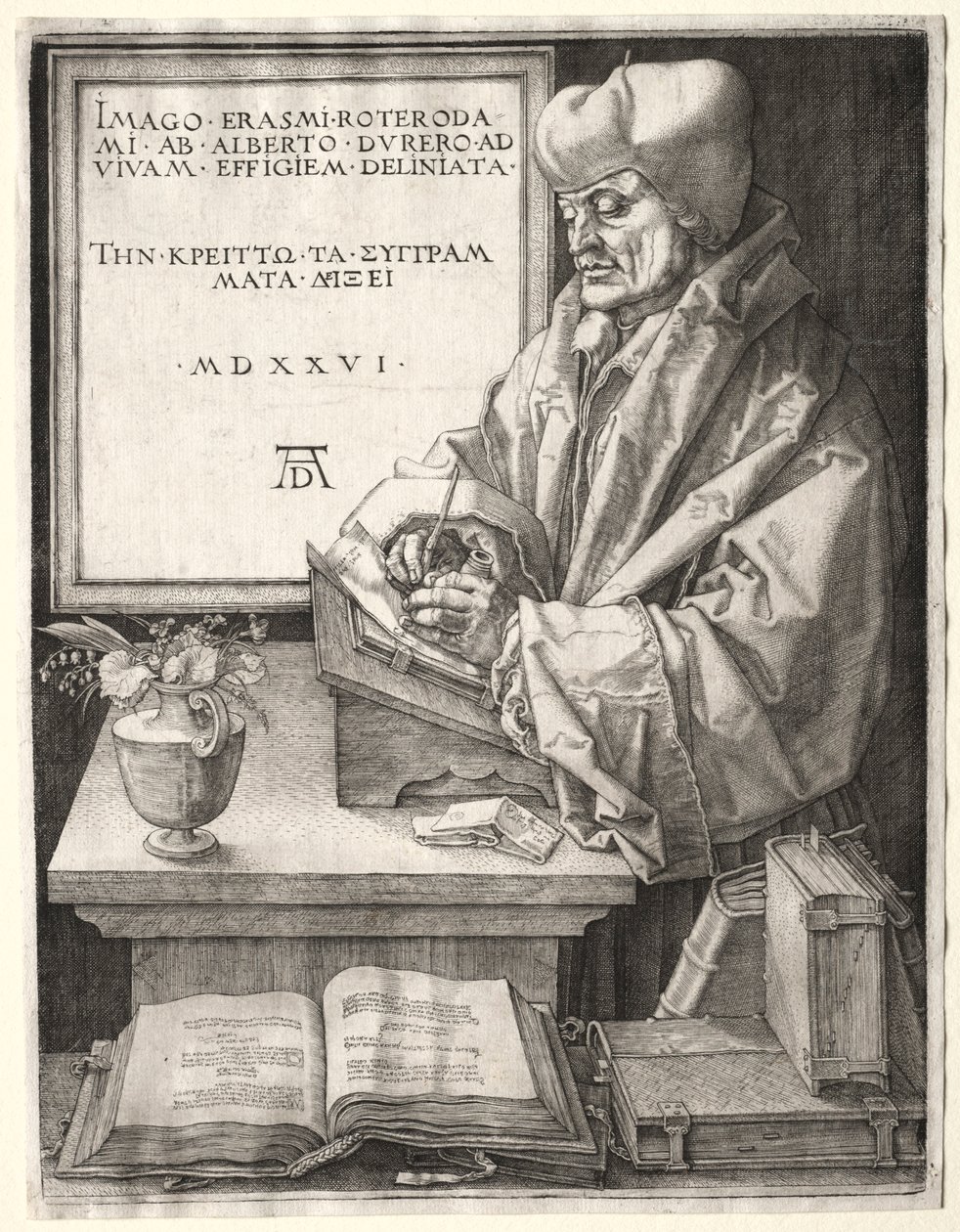 Desiderius Erasmus van Rotterdam, 1526 door Albrecht Dürer