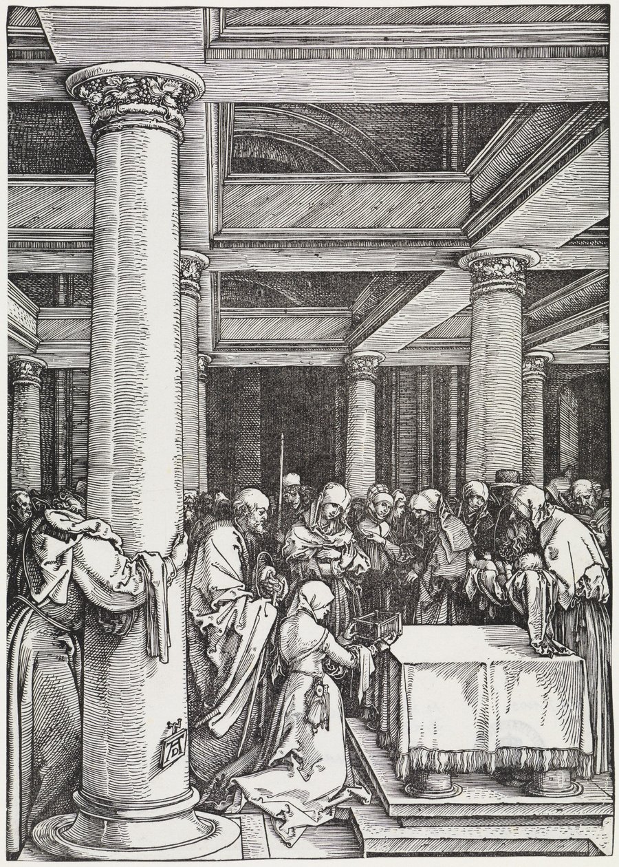 De presentatie in de tempel door Albrecht Dürer