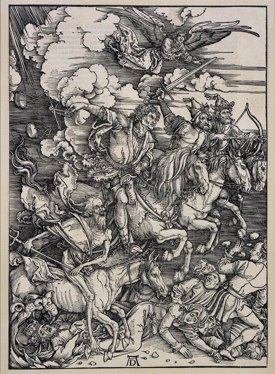 De vier ruiters van de Apocalyps door Albrecht Dürer