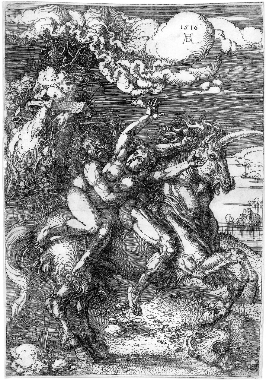 Ontvoering op de eenhoorn door Albrecht Dürer