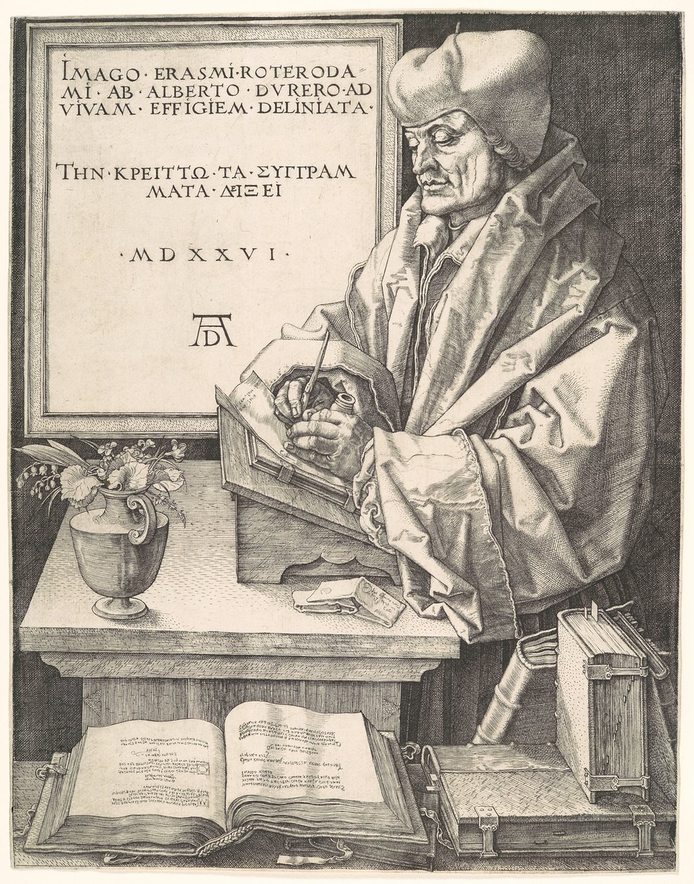 Erasmus of Rotterdam door Albrecht Dürer