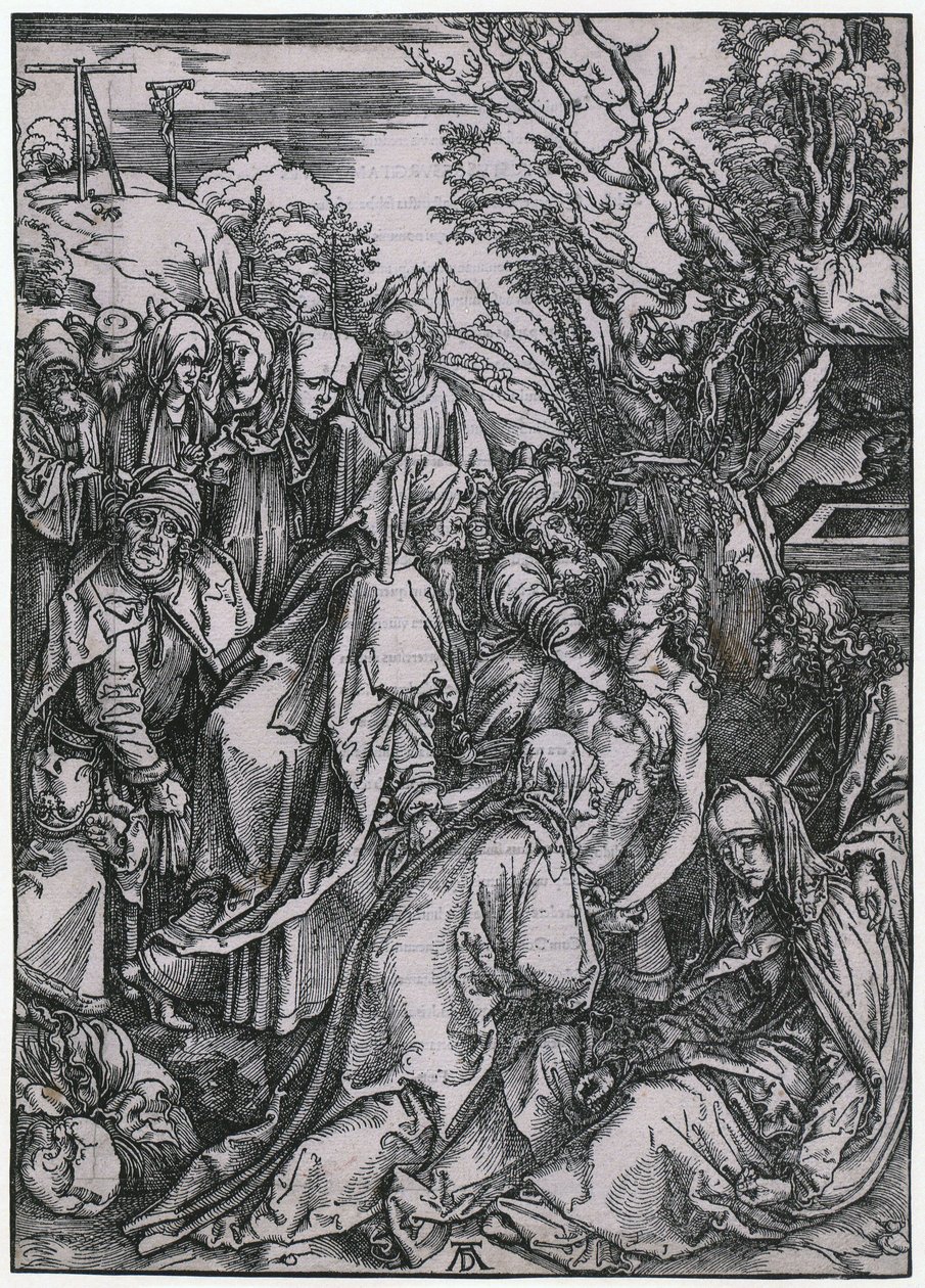 Graflegging van Christus, blad 10 uit de reeks “De Grote Passie” door Albrecht Dürer
