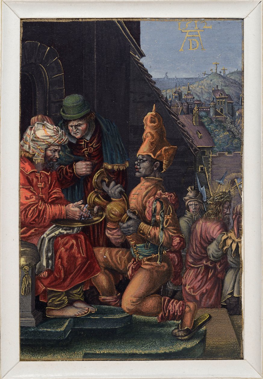 Pilatus was zijn handen door Albrecht Dürer
