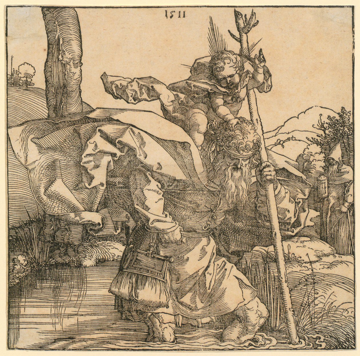 De Heilige Familie met Joachim en Anna onder de boom door Albrecht Dürer