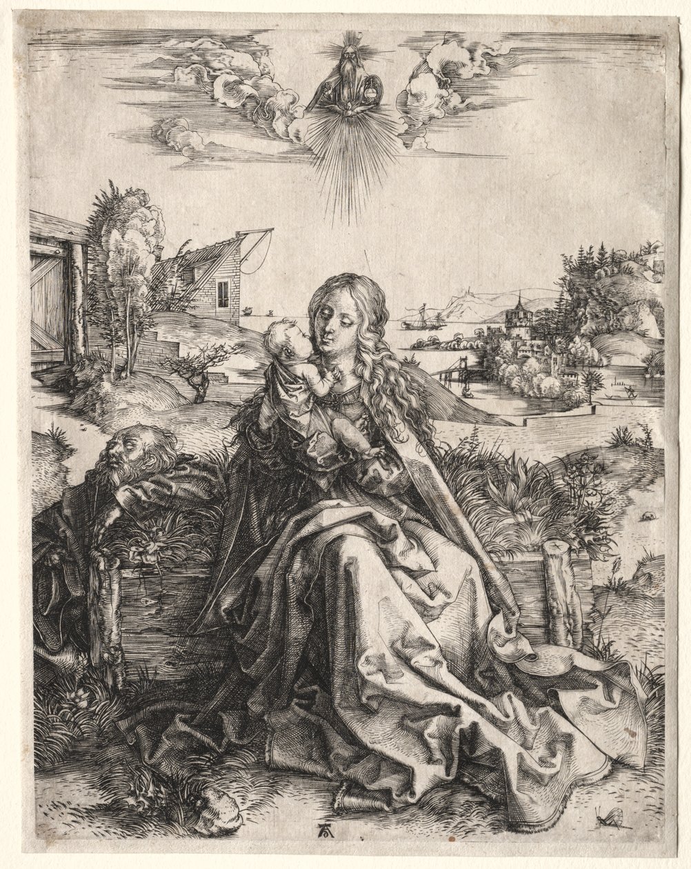 Heilige Familie met de Vlinder door Albrecht Dürer