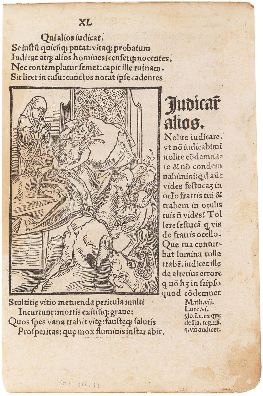 Illustratie voor het boek Narrenschip van Sebastian Brant, 1494 door Albrecht Dürer
