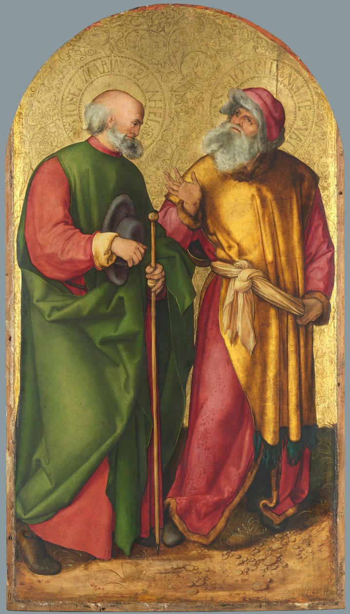 Jabach-altaar: de heiligen Jozef en Joachim door Albrecht Dürer