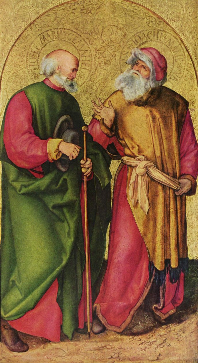 Jabach-altaar: de heiligen Jozef en Joachim door Albrecht Dürer