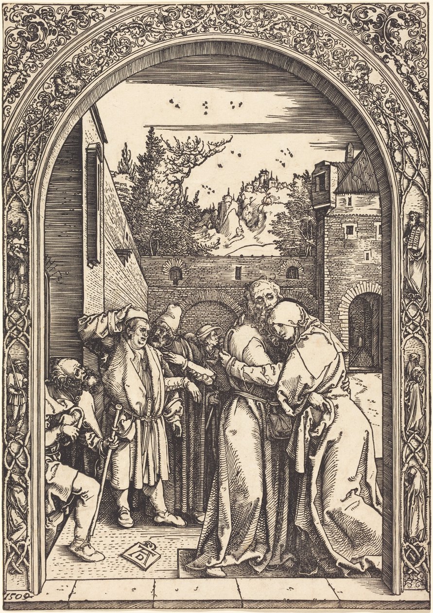 Joachim en Anna bij de Gouden Poort door Albrecht Dürer