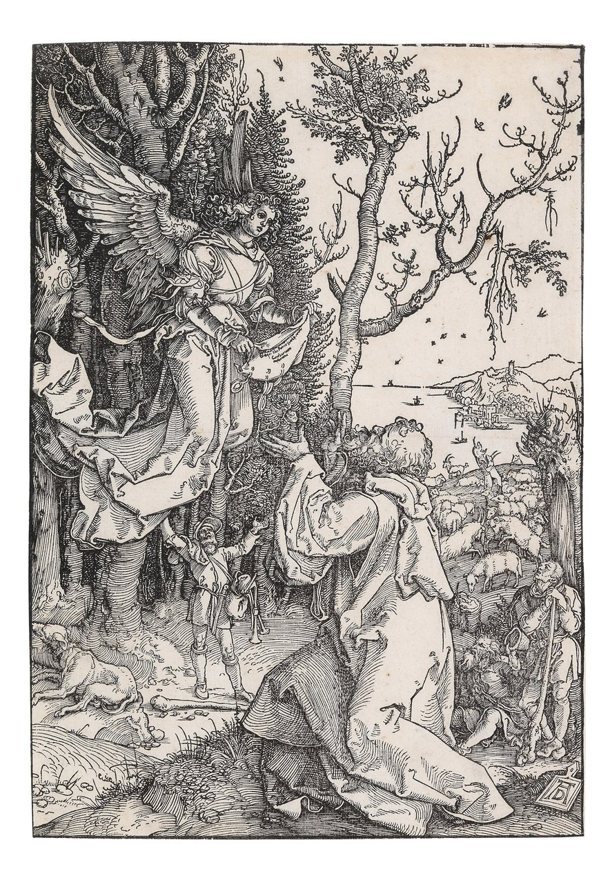 Joachim en de Engel, uit Het Leven van de Maagd, ca. 1504 door Albrecht Dürer