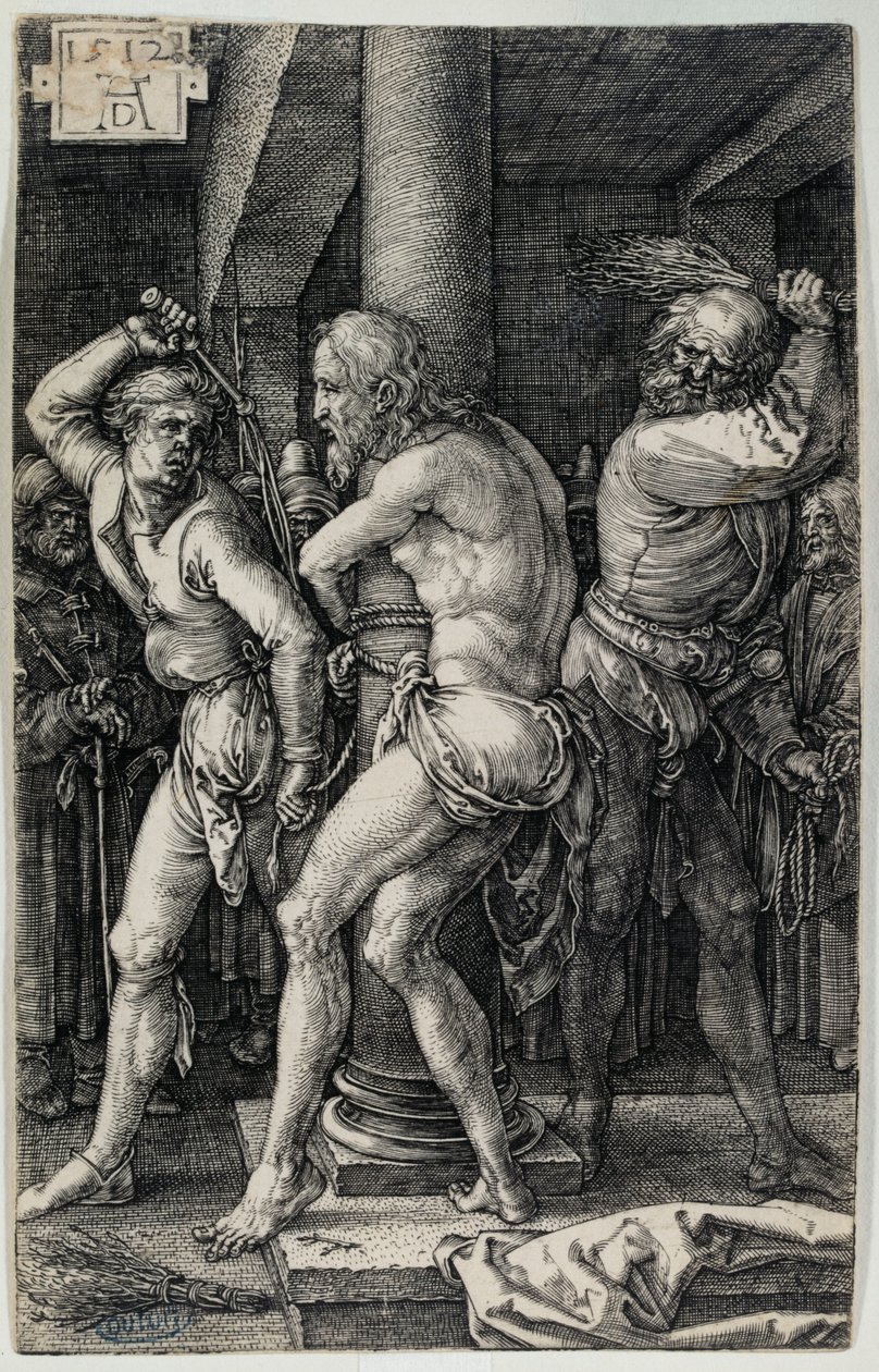 De Passie op koper: De geseling (Bartsch 8) door Albrecht Dürer