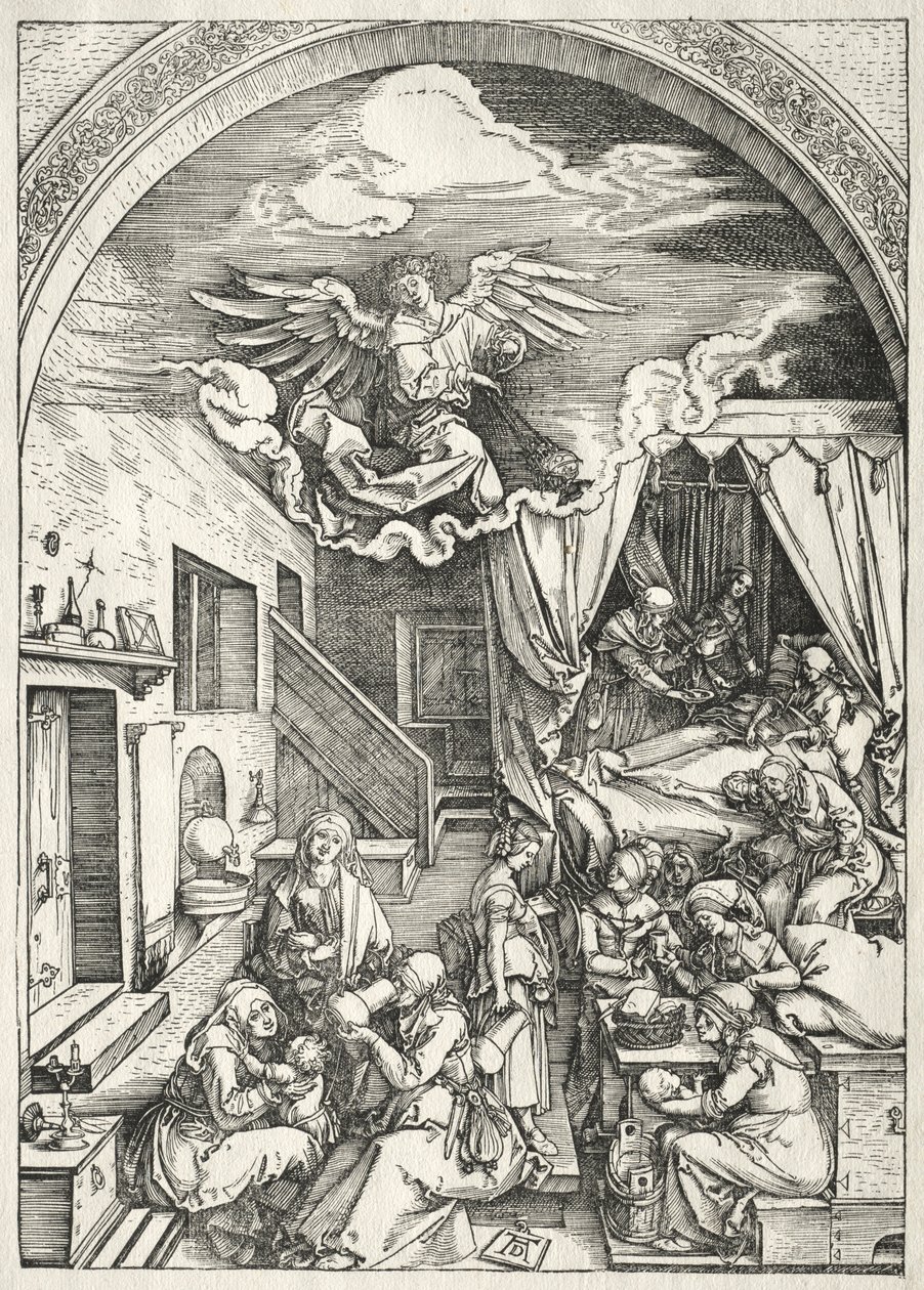 Leven van de Maagd: Geboorte van de Maagd door Albrecht Dürer