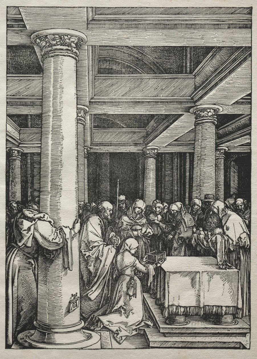 Leven van de Maagd: Presentatie van Jezus in de Tempel, 1504-1505 door Albrecht Dürer