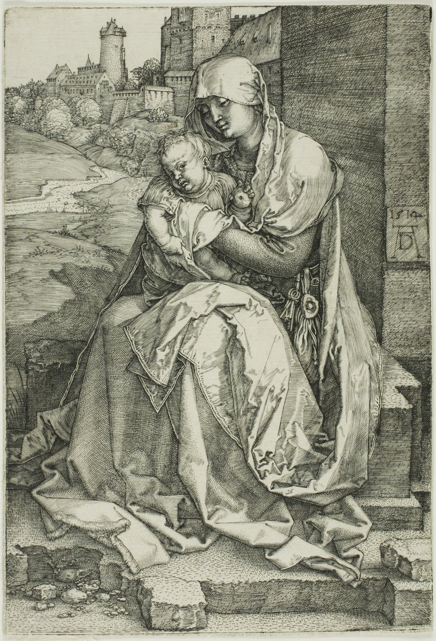 Madonna bij de muur door Albrecht Dürer