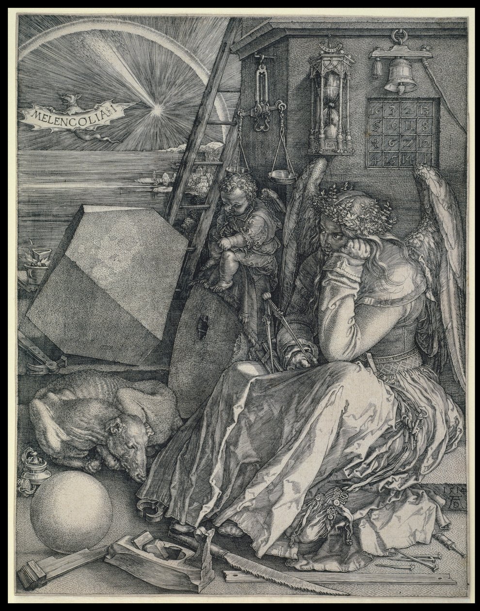 Melencolia I (De melancholie) door Albrecht Dürer