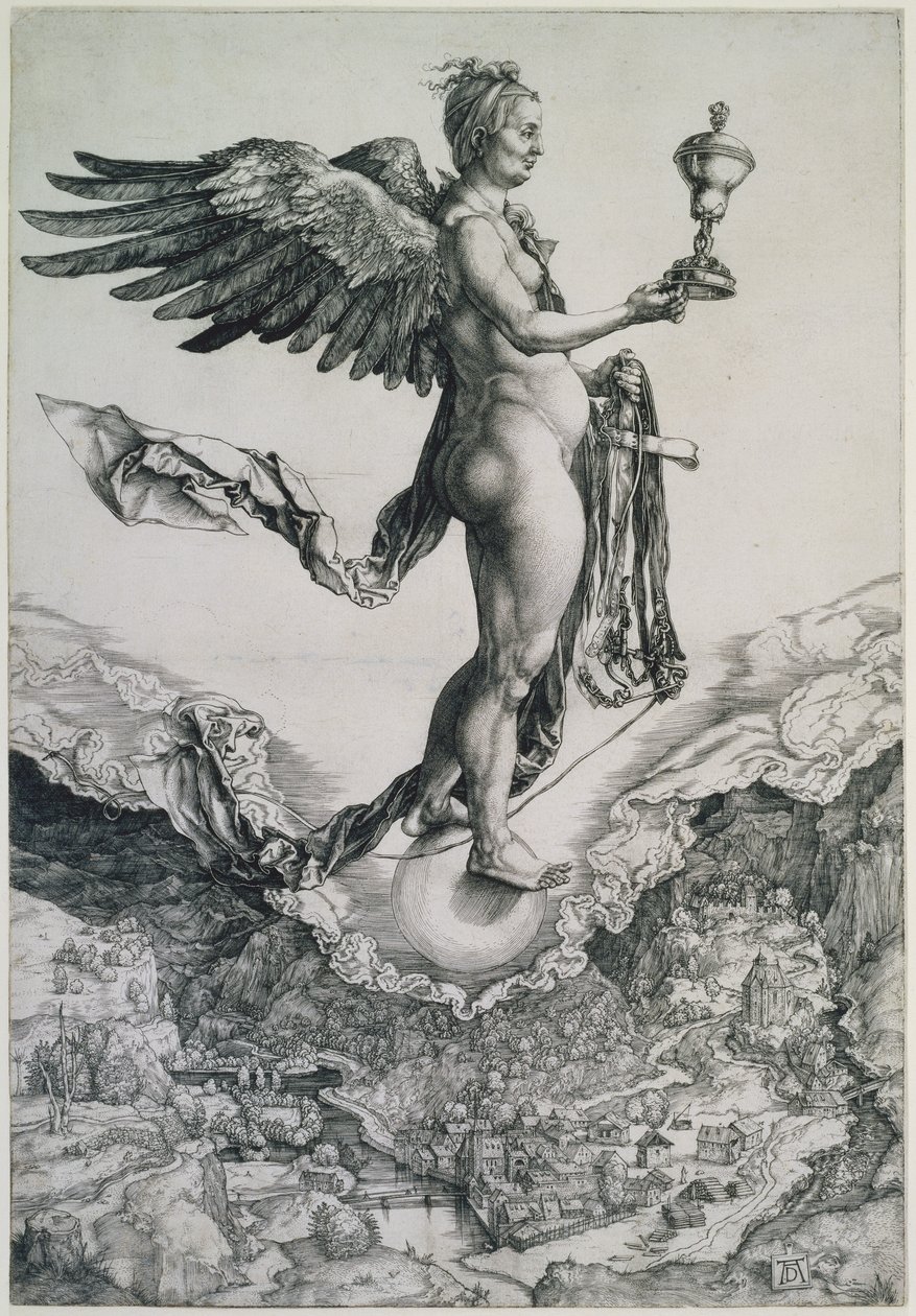 Nemesis (Het grote fortuin) door Albrecht Dürer