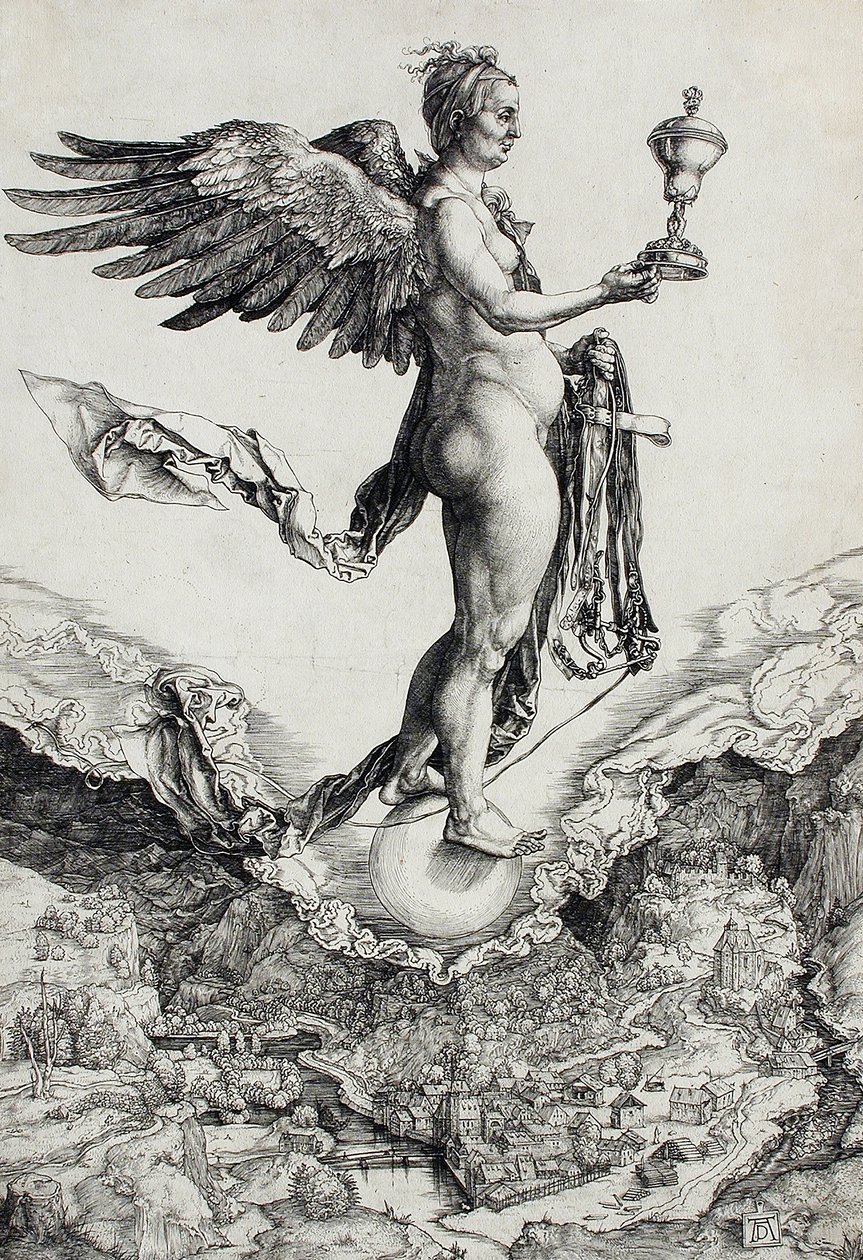 Nemesis (Het grote geluk) door Albrecht Dürer