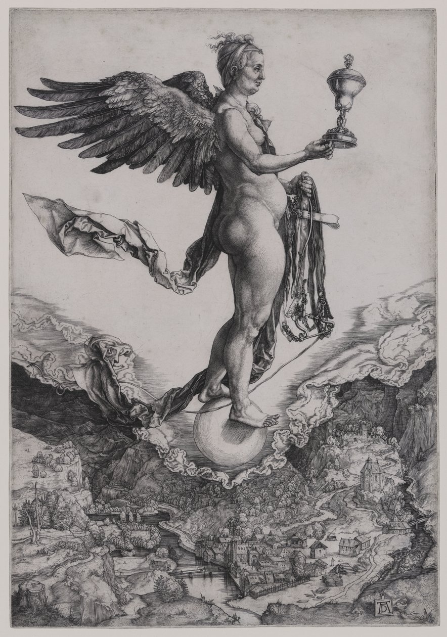 Nemesis (Het grote fortuin) door Albrecht Dürer
