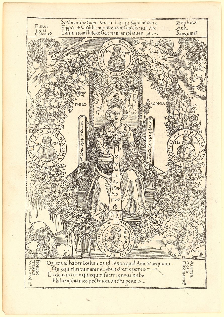 Filosofie (Philosophia) door Albrecht Dürer