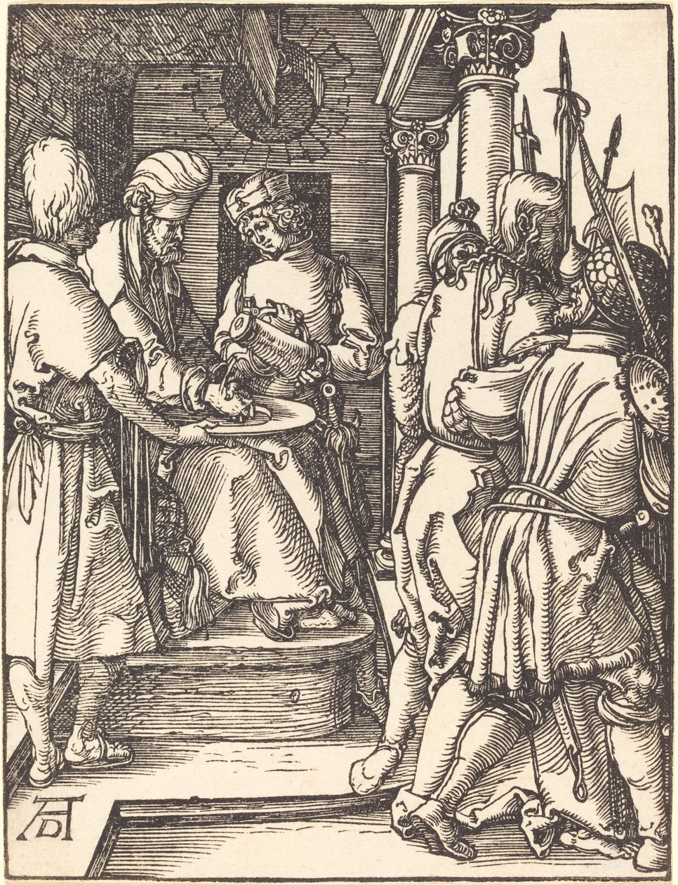 Pilatus wast zijn handen door Albrecht Dürer