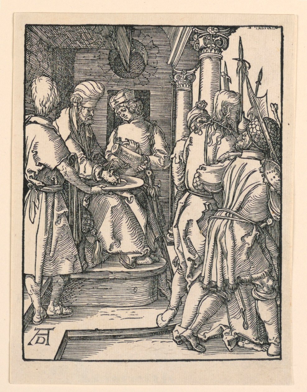 Pilatus wast zijn handen, uit De Kleine Passie Serie door Albrecht Dürer