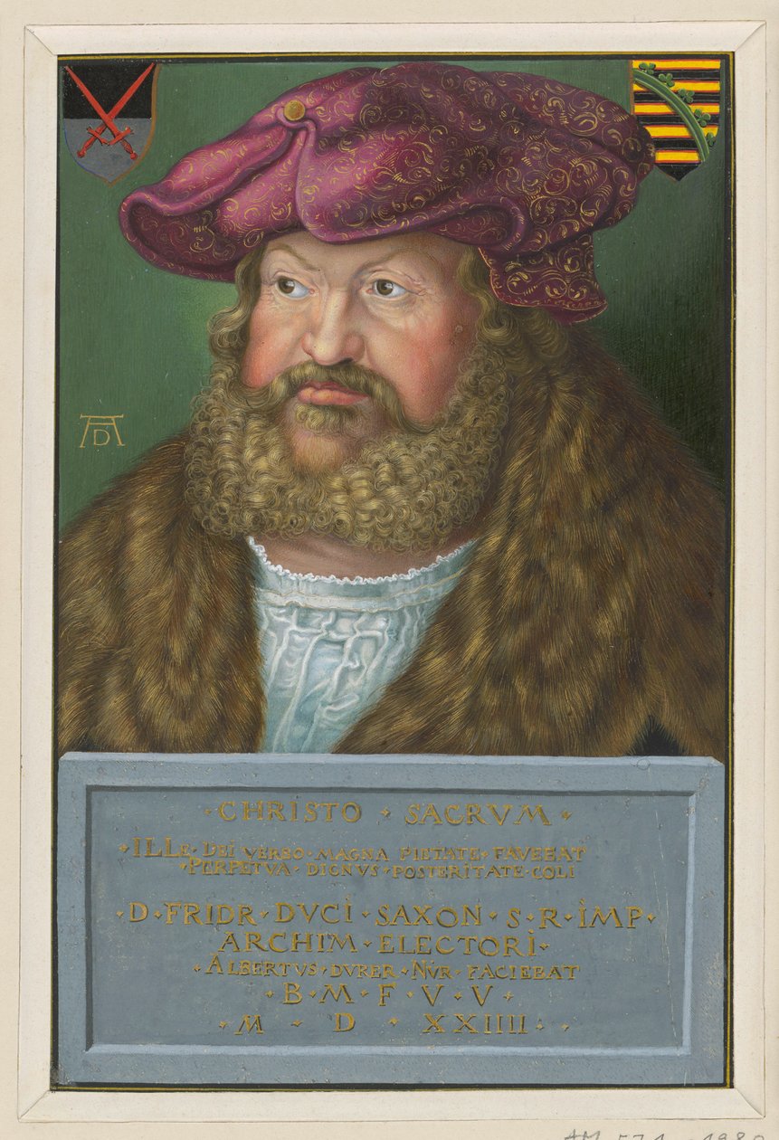 Portret van Frederik de Wijze, keurvorst van Saksen door Albrecht Dürer